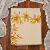 Cotton yellow Unstitched Suit